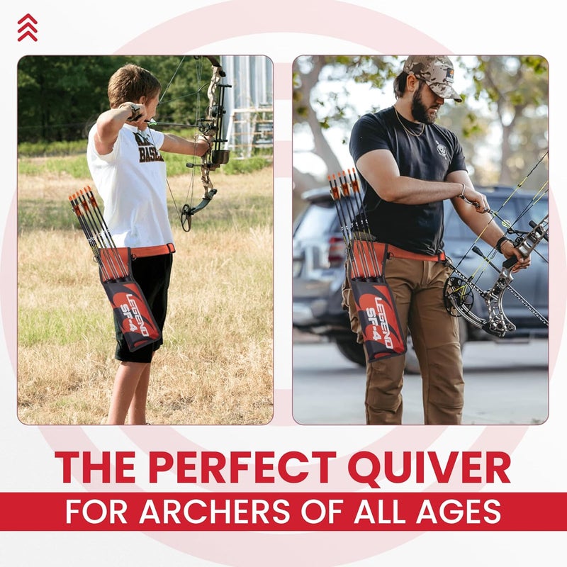 Legend SF4 Hip Quiver for Arrows -vBeginner-Friendly Right-Handed Arrow Quiver with 3 Arrow Tubes, Durable Archery Quiver with Adjustable Belt Strap, Waist Quiver Arrow Holder for Target Shooting - Image 5